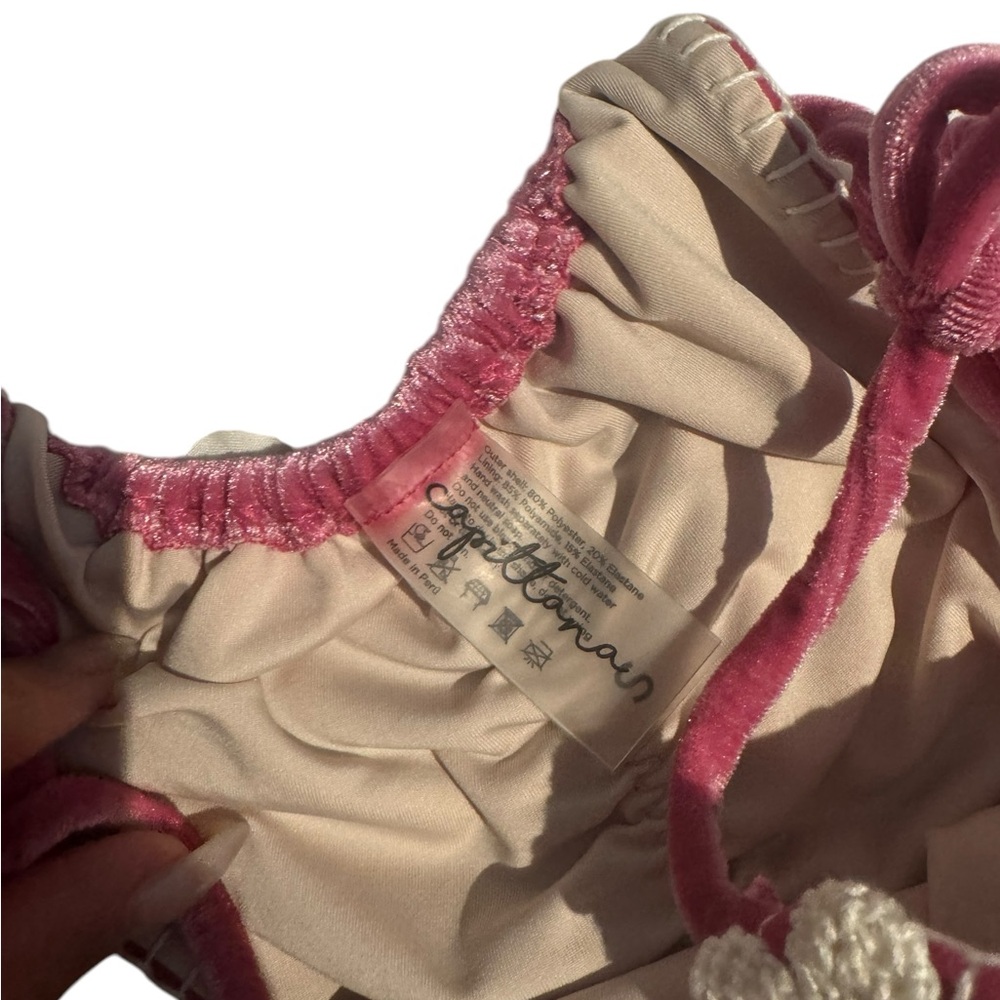 NWT Capittana Pink Velvet Bikini Set Size Small - Picture 4 of 5